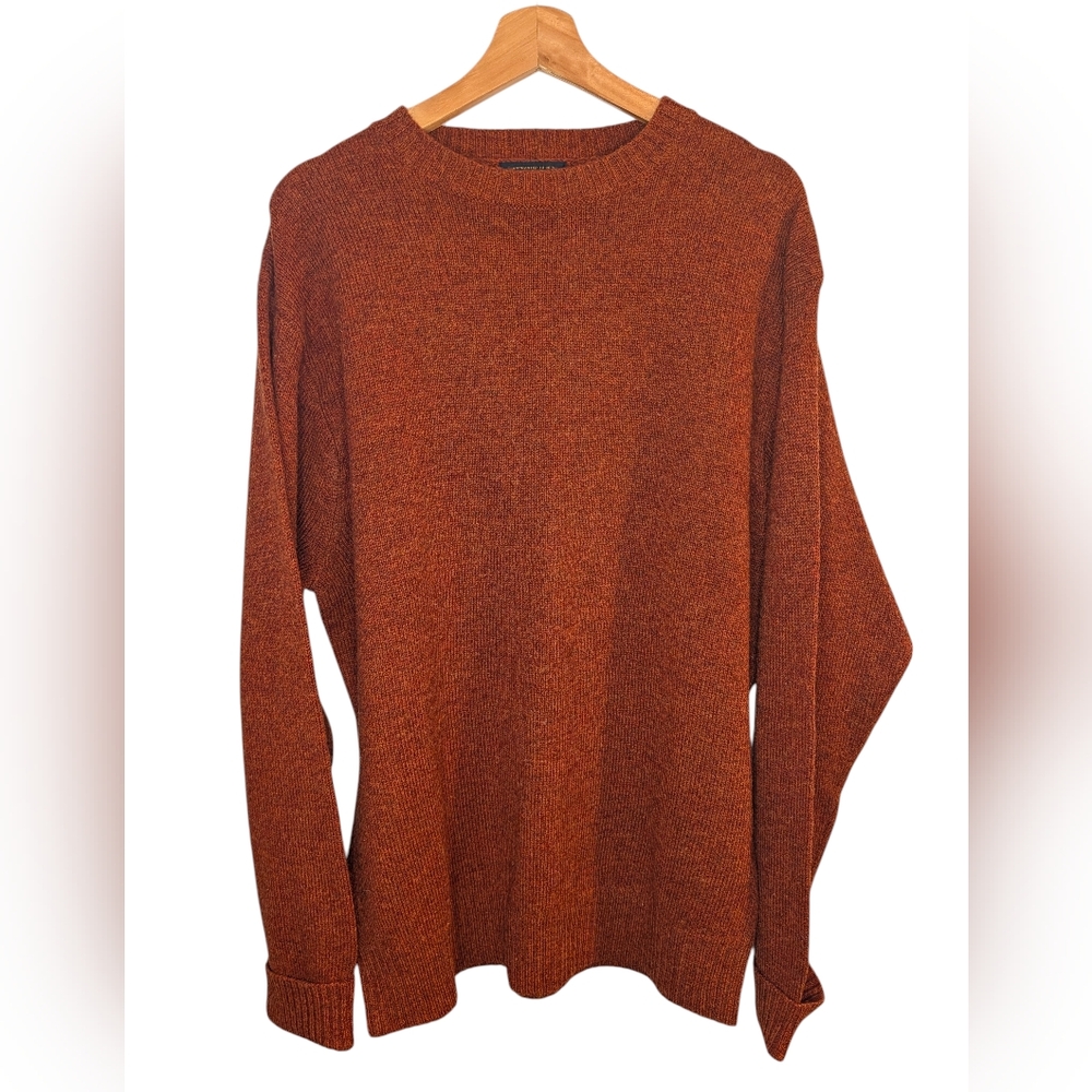 Pendleton Shetland Wool Rust Orange Crewneck Swea… - image 2